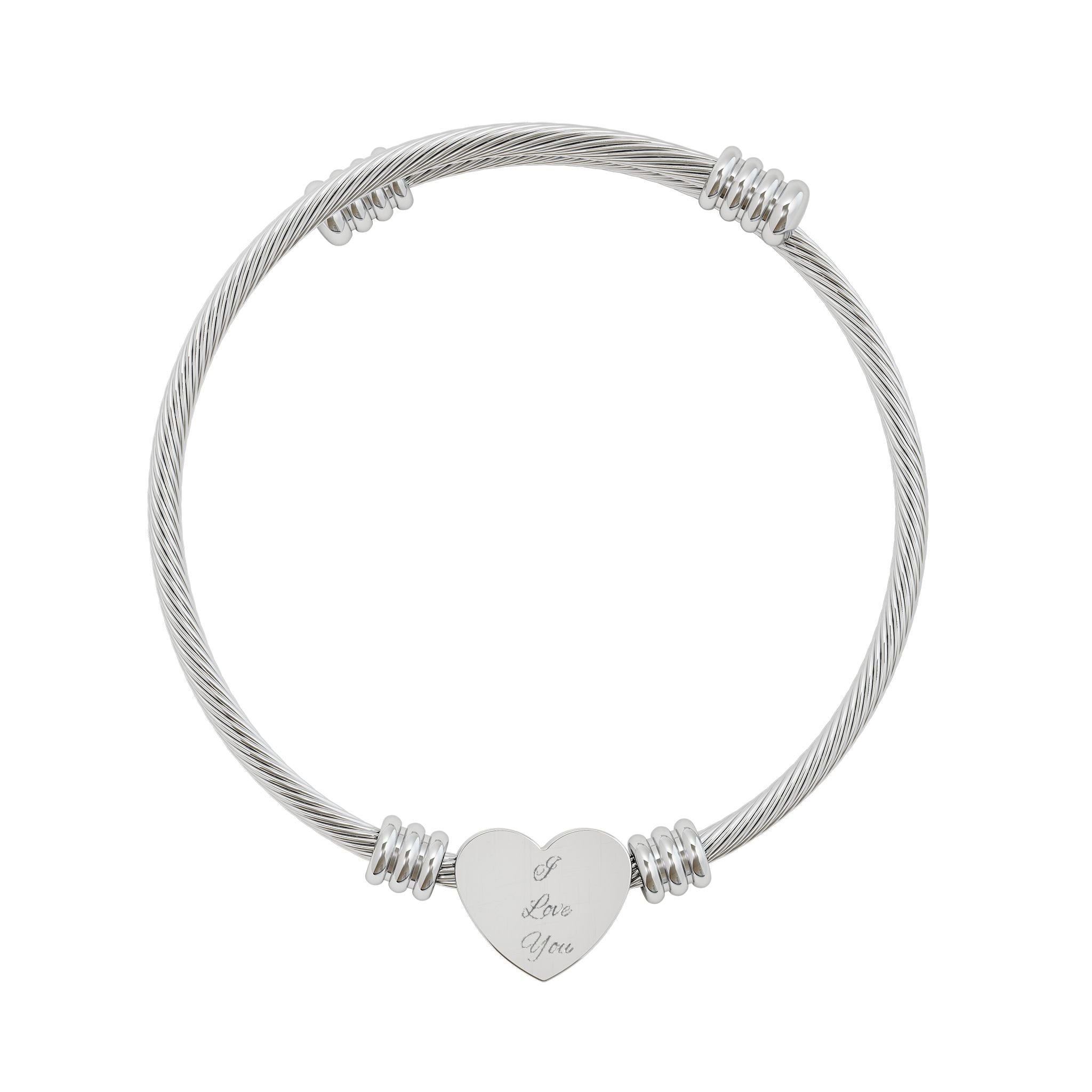 I love you Stainless Steel Bangle