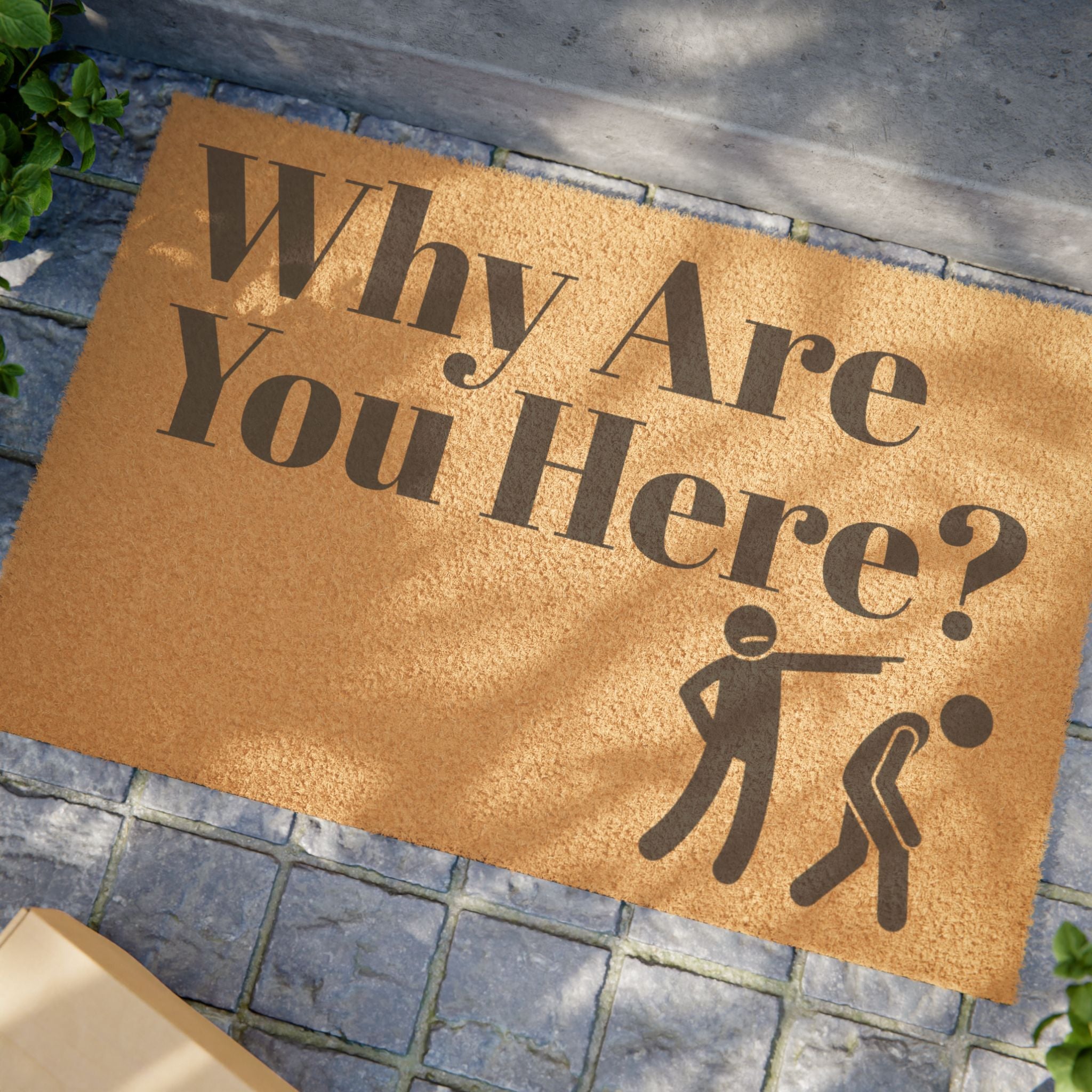 "Why Are You Here?" Doormat